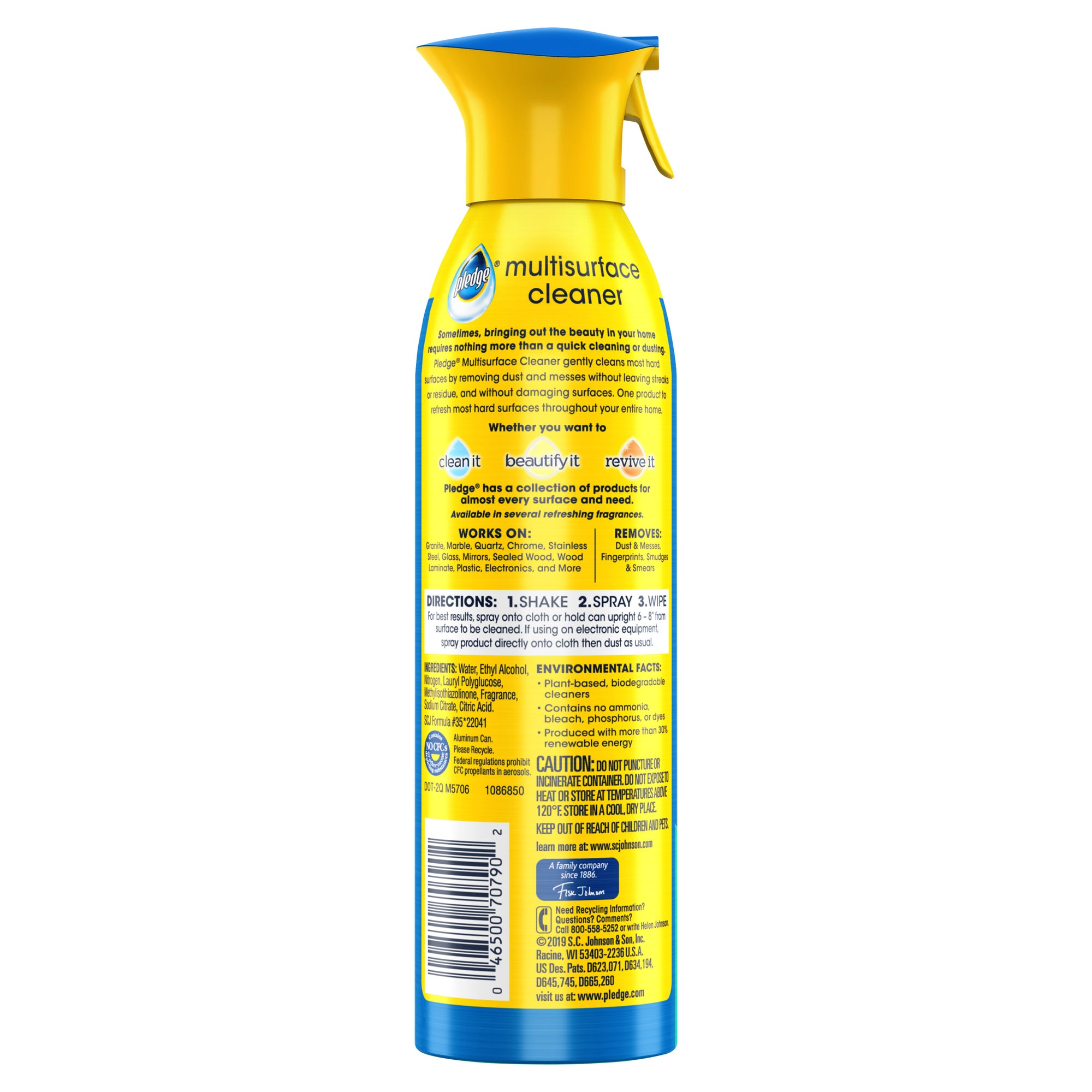 Multisurface Cleaner Aerosol, Rainshower, 9.7 oz