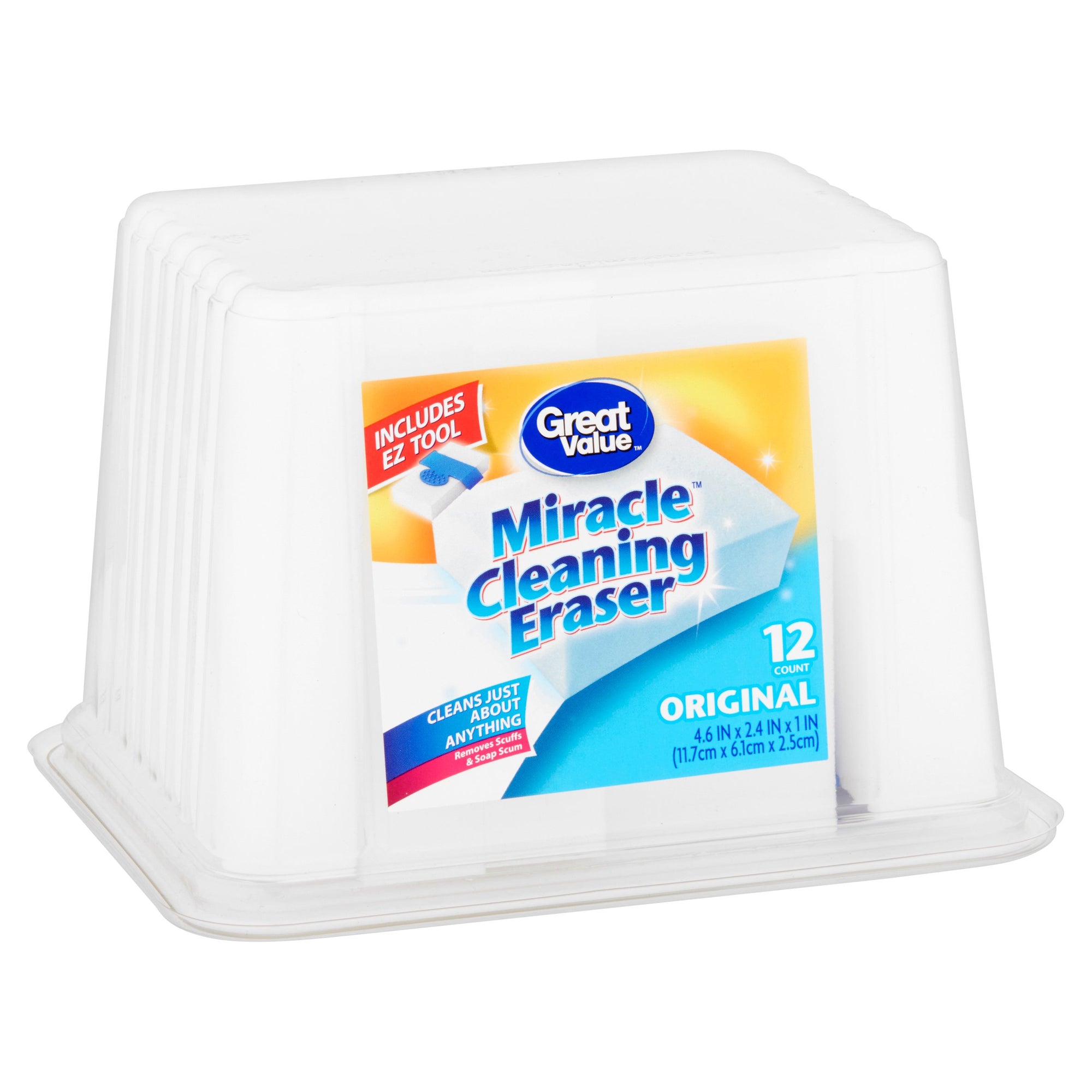 Miracle Cleaning Erasers with EZ Tool, 12 Count