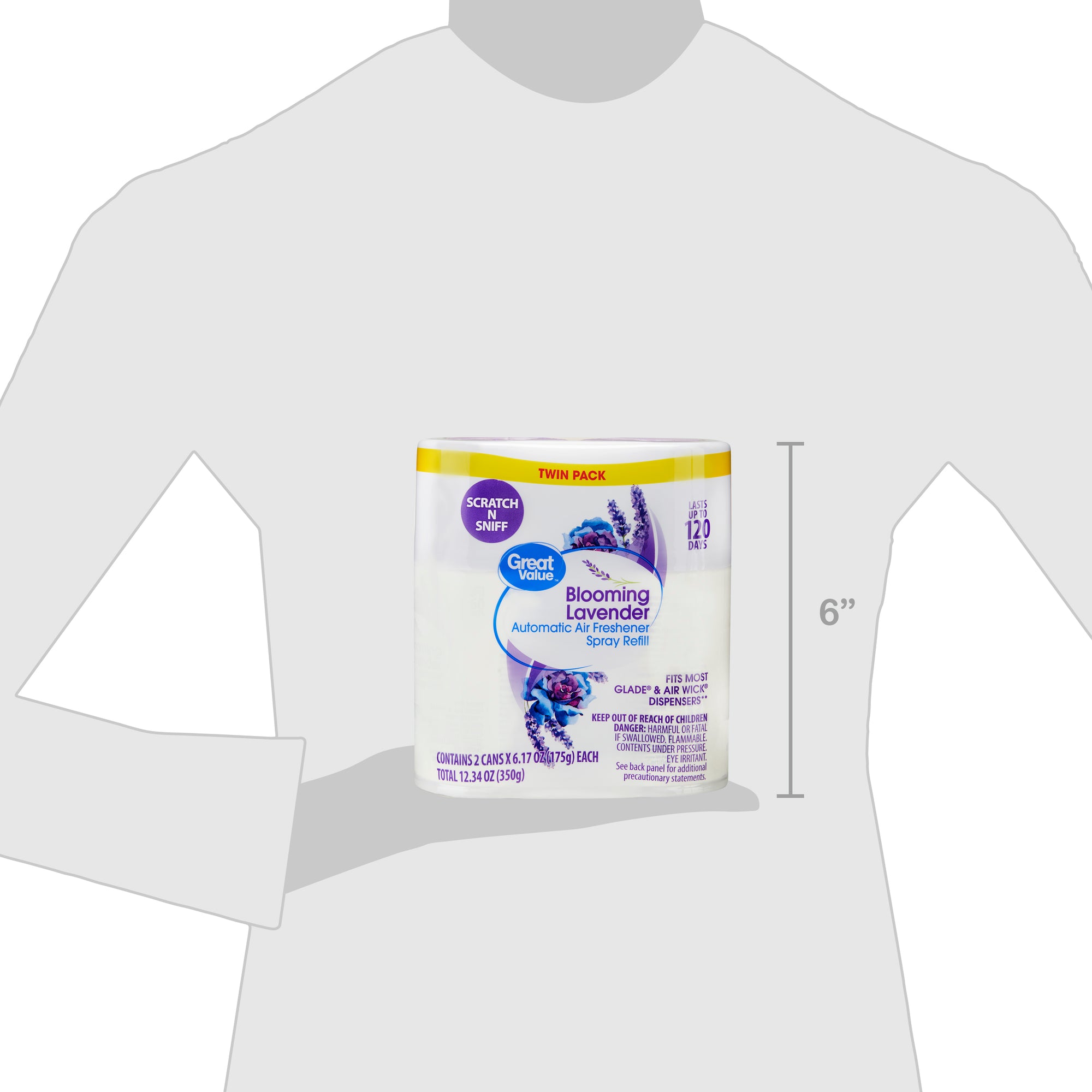 Automatic Air Freshener Spray Refill, Blooming Lavender, 12.34 oz, 2 Count